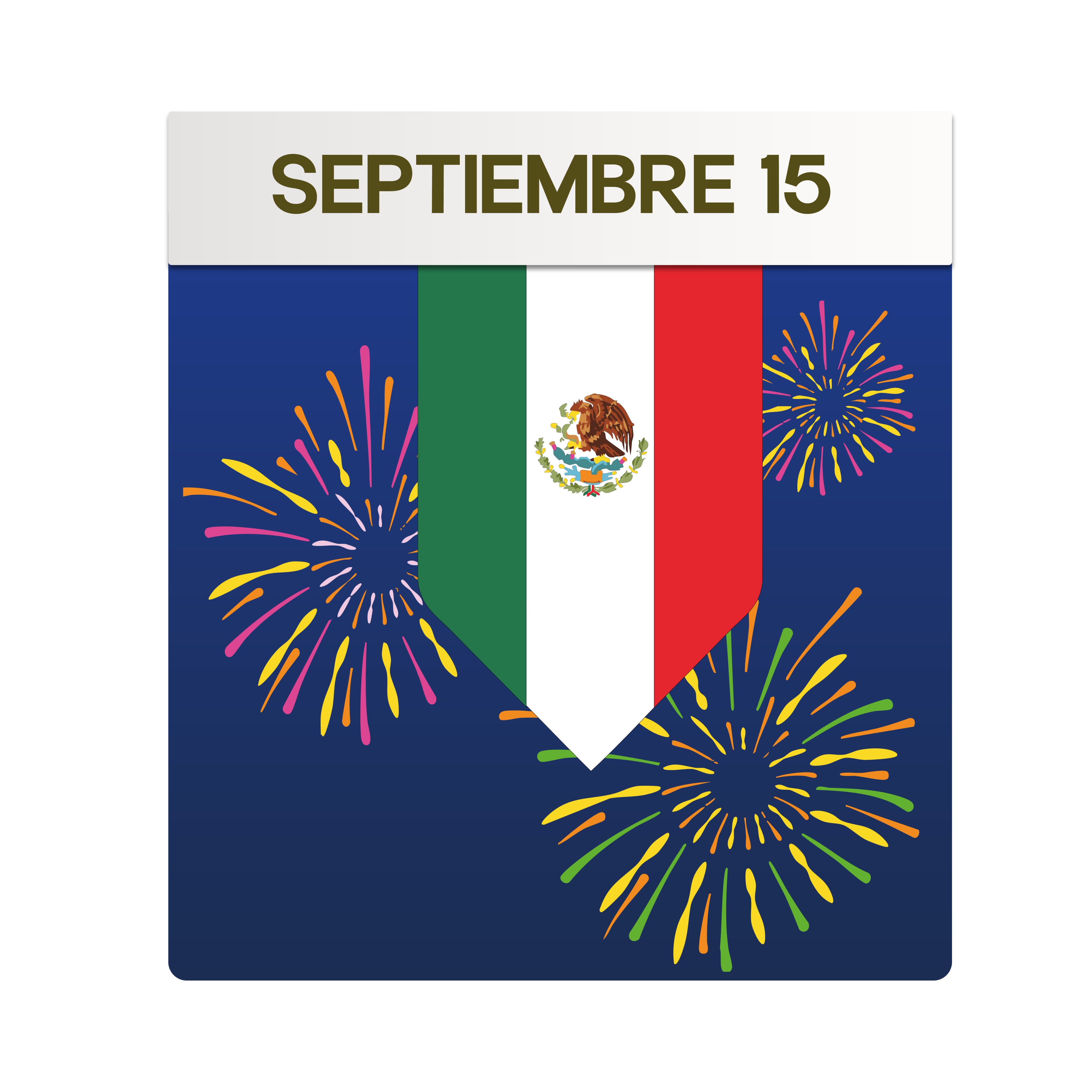 Ilustración del Día de la Independencia de México