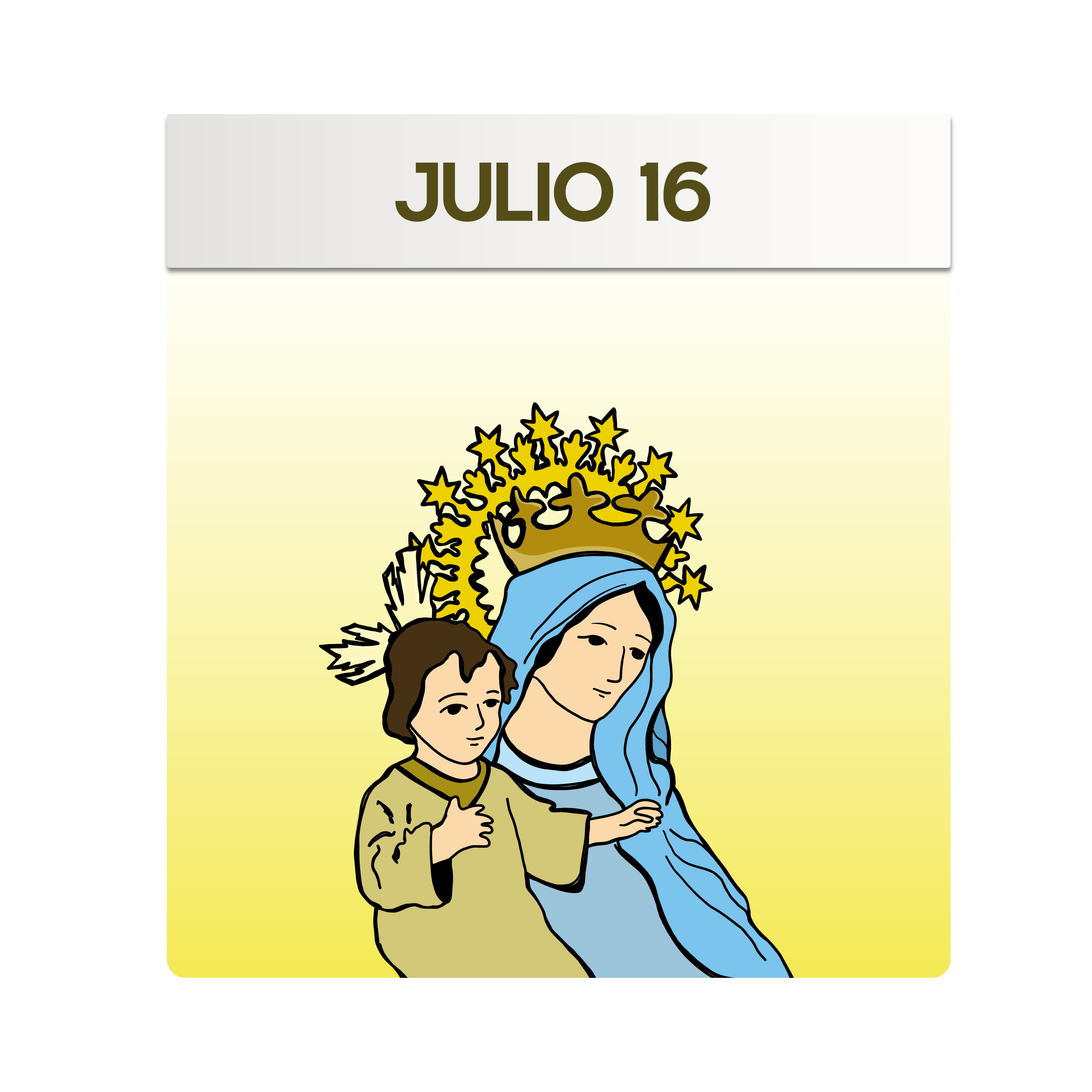 Ilustración de la Virgen del Carmen